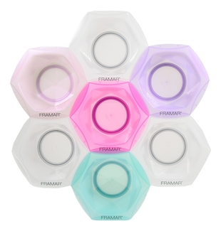 Соединяющиеся цветные миски для окрашивания Connect & Color Bowls Clear pack 7шт