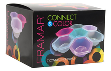 Framar Соединяющиеся цветные миски для окрашивания Connect & Color Bowls Clear pack 7шт