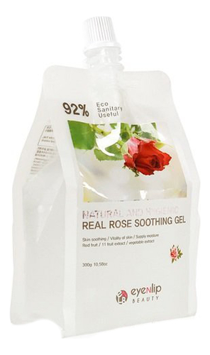 Гель для лица и тела с экстрактом розы Natural And Hygienic Real Rose Soothing Gel 300мл