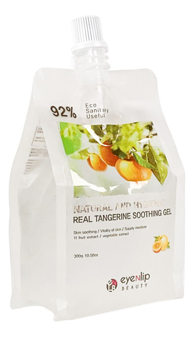 Гель для лица и тела с экстрактом танжерина Natural And Hygienic Real Tangerine Soothing Gel 300мл