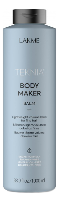

Легкий бальзам для объема волос Teknia Body Maker Balm: Бальзам 1000мл, Легкий бальзам для объема волос Teknia Body Maker Balm