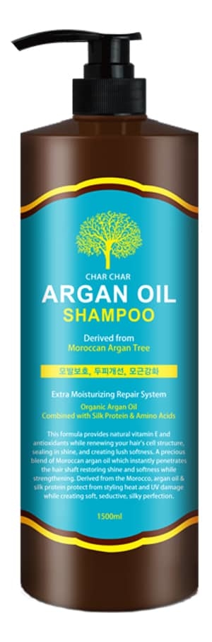 

Шампунь для волос с аргановым маслом Char Char Argan Oil Shampoo: Шампунь 1500мл, Шампунь для волос с аргановым маслом Char Char Argan Oil Shampoo