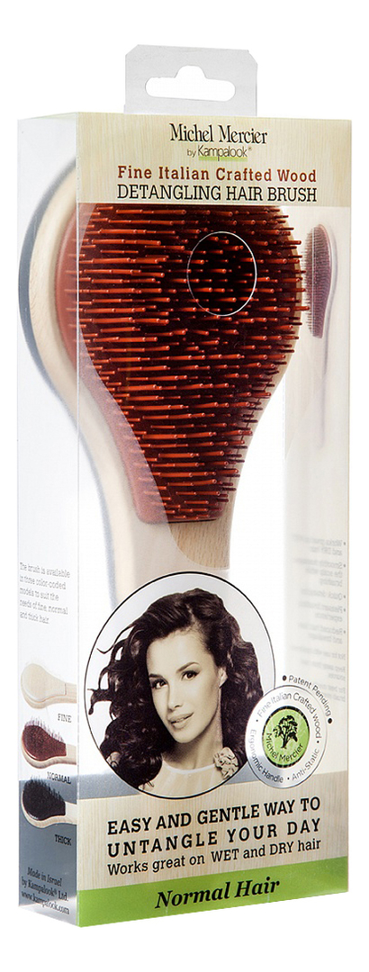 цена Щетка деревянная для нормальных волос Wood Detangling Brush For Normal Hair