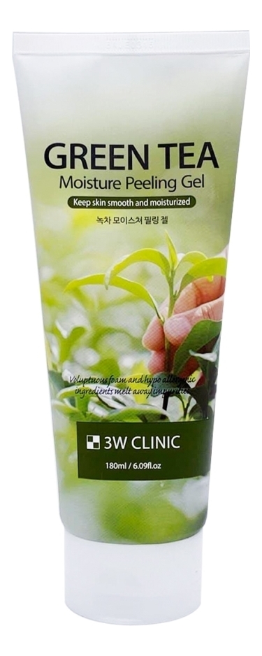 Очищающий пилинг-гель для лица с экстрактом зеленого чая Green tea Moisture Peeling Gel 180мл очищающий пилинг гель для лица с экстрактом зеленого чая real green tea deep clear peeling gel 100мл