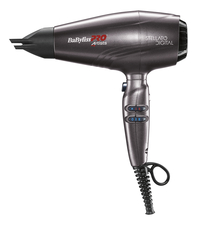 BaByliss Pro Фен для волос Stelatto Digital 2400Вт BAB7500IE (3 насадки, глушитель, диффузор)