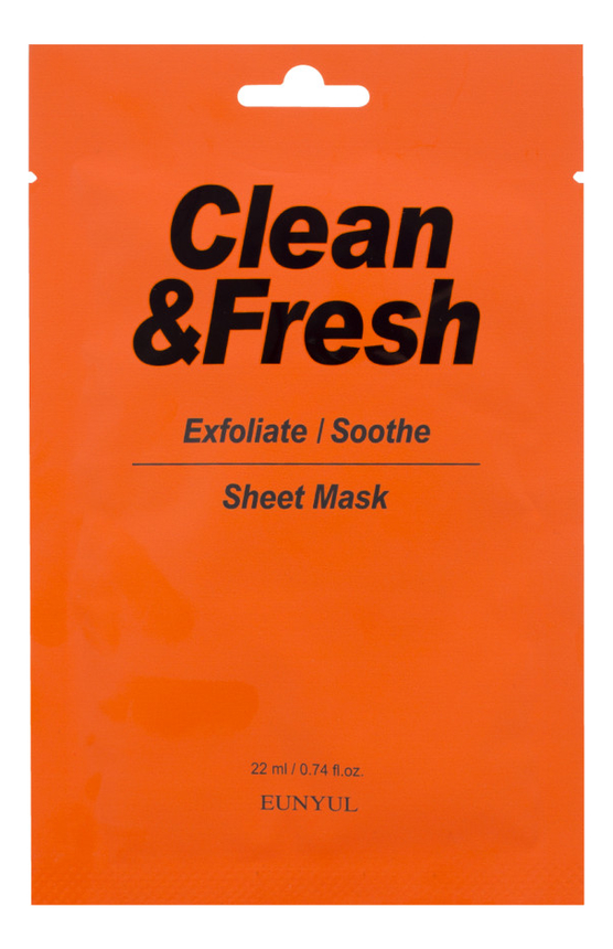 

Тканевая маска для гладкости и регенерации кожи лица Clean & Fresh Exfoliate-Soothe Sheet Mask 22мл: Маска 1шт, Тканевая маска для гладкости и регенерации кожи лица Clean & Fresh Exfoliate-Soothe Sheet Mask 22мл