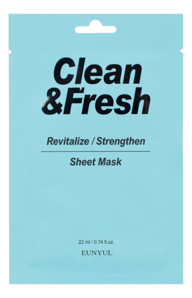 

Тканевая маска для возрождения и восстановления здоровья кожи лица Clean & Fresh Revitalize Strengthen Sheet Mask 22мл: Маска 1шт, Тканевая маска для возрождения и восстановления здоровья кожи лица Clean & Fresh Revitalize Strengthen Sheet Mask 22мл