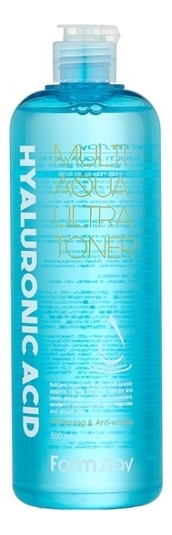 Купить Увлажняющий тонер для лица с гиалуроновой кислотой Hyaluronic Acid Multi Aqua Ultra Toner 500мл, Farm Stay