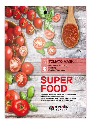 Тканевая маска для лица с экстрактом томата Super Food Tomato Mask 23мл тканевая маска для лица с экстрактом томата super food tomato mask 23мл