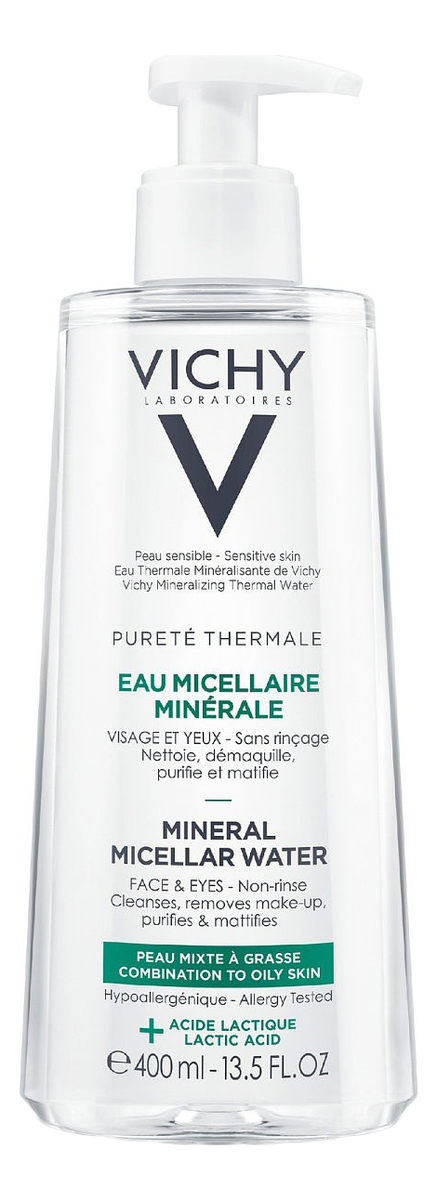 

Мицеллярная вода с минералами Purete Thermale Aqua Micellar Mineral: Вода 400мл, Мицеллярная вода с минералами Purete Thermale Aqua Micellar Mineral