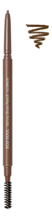 Карандаш для бровей Eco Soul Skinny Brow Pencil 0,08г: 01 Natural Brown