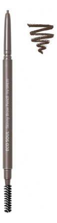 

Карандаш для бровей Eco Soul Skinny Brow Pencil 0,08г: 02 Gray Brown, Карандаш для бровей Eco Soul Skinny Brow Pencil 0,08г