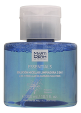 MartiDerm Мицеллярный очищающий раствор для лица 3 в 1 Essentials Micelar Cleansing Solution