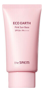Крем-база с каламиновой пудрой Eco Earth Pink Sun Base SPF50+ PA++++ 50г