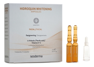 Депигментирующее средство для лица Hidroquin Whitening Ampoules 5*2мл
