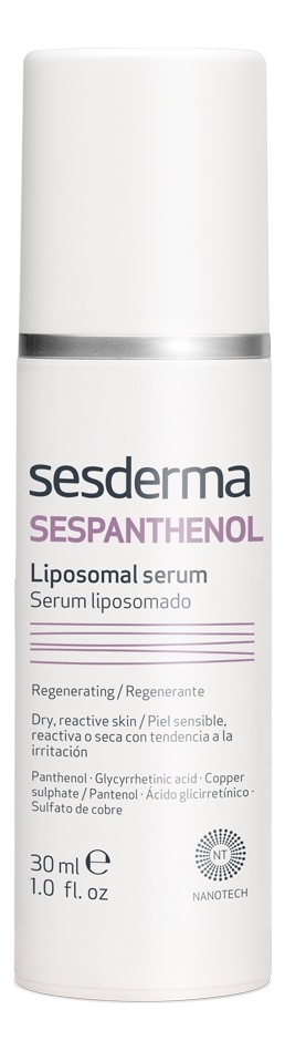 Липосомальная сыворотка для лица с пантенолом Sespanthenol Serum Liposomal 30мл липосомальная сыворотка для лица осветляющая azelac ru liposomal serum 30мл