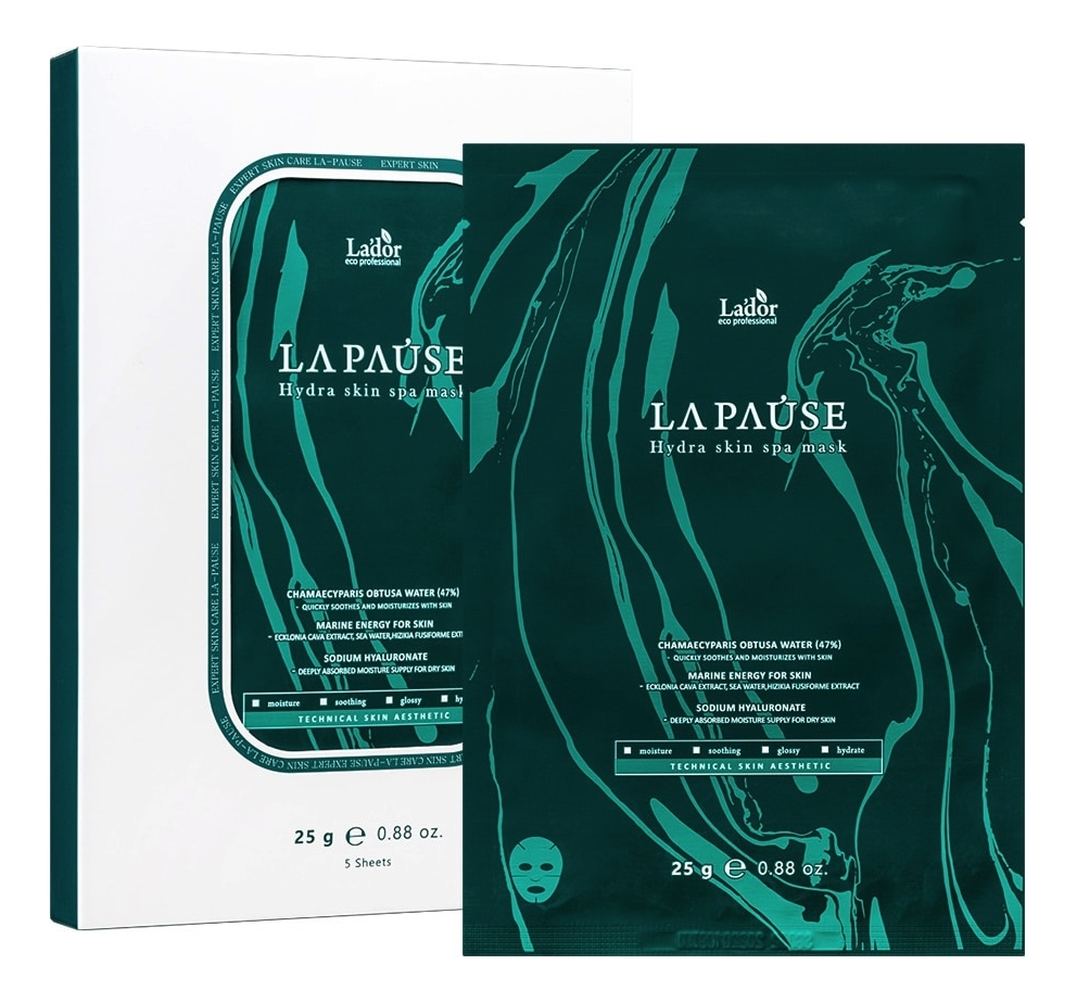 

Тканевая маска для лица La Pause Hydra Skin Spa Mask 5*25г: Маска 5шт, Тканевая маска для лица La Pause Hydra Skin Spa Mask 25г