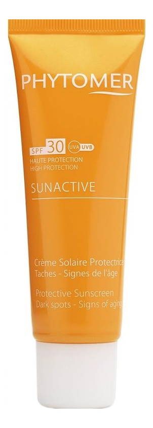 Солнцезащитный крем для лица Sunactive Creme Solaire Protectrice Taches-Signes De LAge SPF30 50мл