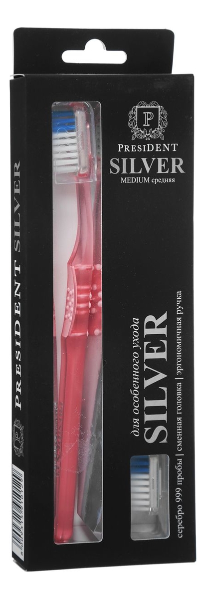 

Зубная щетка со сменной головкой Silver (средняя жесткость)