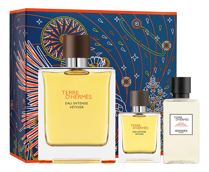

Terre D'Hermes Eau Intense Vetiver: набор (п/вода 100мл + гель д/душа 80мл + лосьон п/бритья 40мл), Terre D'Hermes Eau Intense Vetiver