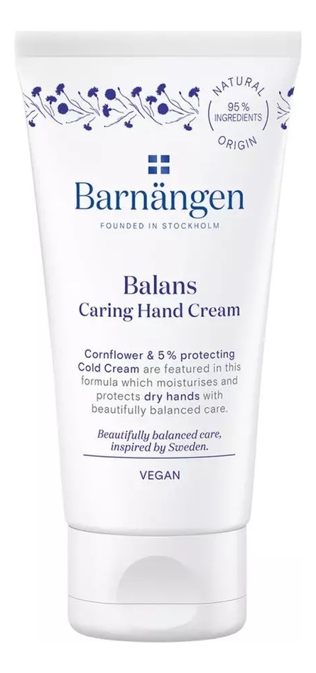 Ухаживающий крем для сухой кожи рук Balans Caring Hand Cream 75мл уход за руками barnangen barnängen ухаживающий крем для рук balans