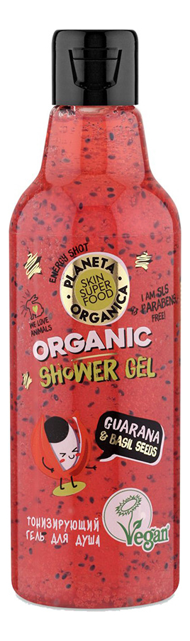 

Тонизирующий гель для душа Skin Super Food Seed Guarana & Basil Seeds 250мл