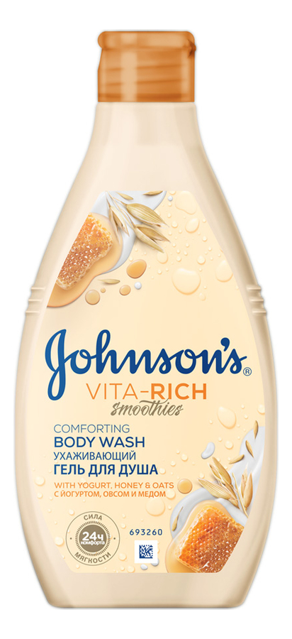 Гель для душа с йогуртом, овсом и медом Johnson's Vita-Rich Comforting Body Wash 250мл