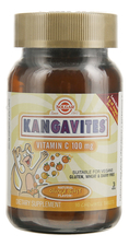 SOLGAR Биодобавка для детей с витамином С Kangavites Chewable 100Mg 90 таблеток