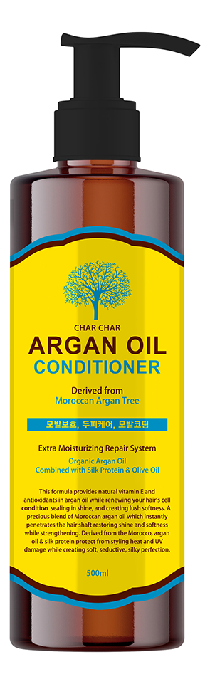 

Кондиционер для волос с аргановым маслом Char Char Argan Oil Conditioner: Кондиционер 500мл, Кондиционер для волос с аргановым маслом Char Char Argan Oil Conditioner