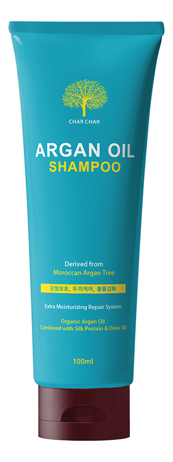 

Шампунь для волос с аргановым маслом Char Char Argan Oil Shampoo: Шампунь 100мл, Шампунь для волос с аргановым маслом Char Char Argan Oil Shampoo