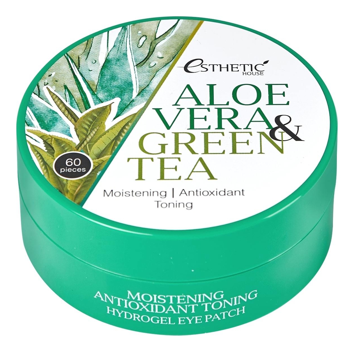 Гидрогелевые патчи для кожи вокруг глаз с экстрактом алоэ вера и зеленым чаем Aloe Vera & Green Tea Hydrogel Eye Patch 60шт