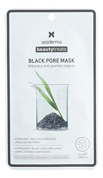 

Тканевая маска очищающая для лица Beauty Treats Black Pore Mask 25мл