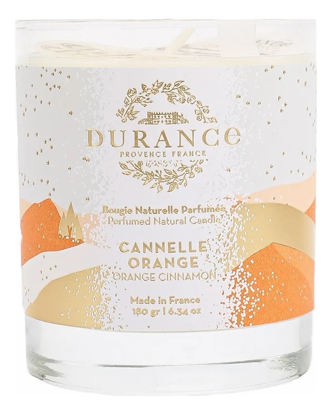 Ароматическая свеча Perfumed Natural Candle Orange Cinnamon (апельсин и корица): Свеча 180г