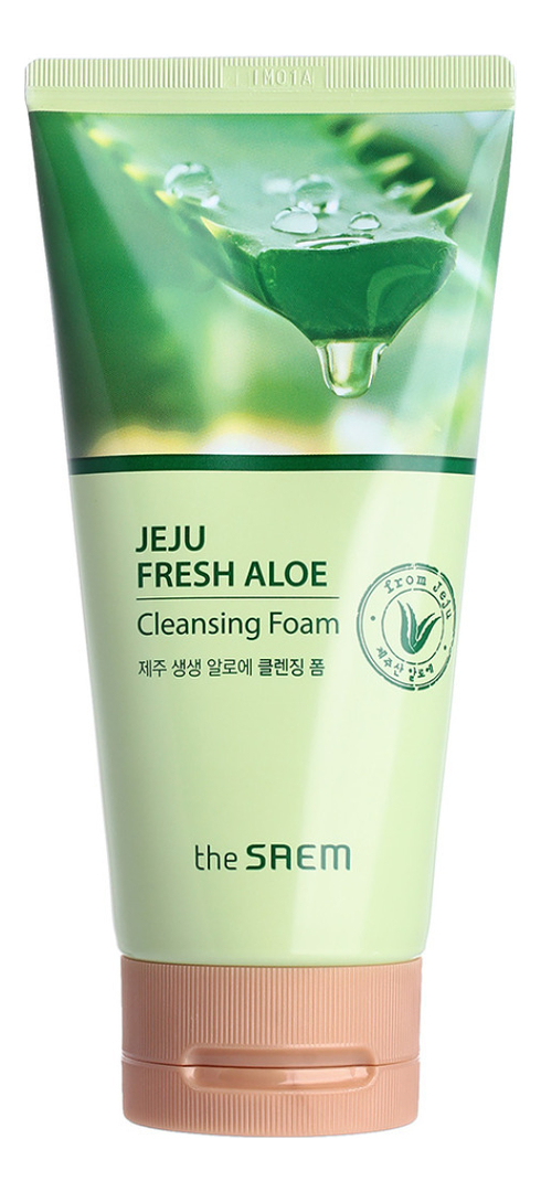 Пенка для умывания с экстрактом алоэ вера Jeju Fresh Aloe Cleansing Foam 150г