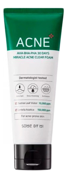 Пенка для проблемной кожи с кислотами AHA-BHA-PHA 30 Days Miracle Acne Clear Foam 100г