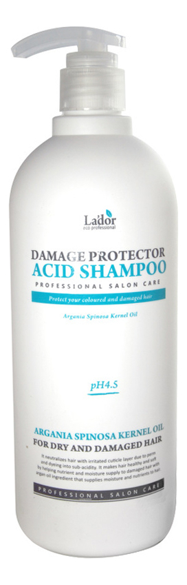 

Шампунь для волос с аргановым маслом Damaged Protector Acid Shampoo: Шампунь 530мл, Шампунь для волос с аргановым маслом Damaged Protector Acid Shampoo