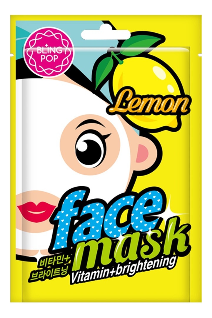 

Тканевая витаминная маска с экстрактом лимона Face Mask Lemon Vitamin & Brightening 20мл