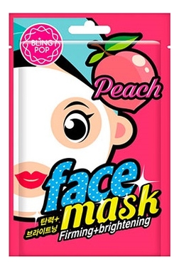 Тканевая маска для лица с экстрактом персика Face Mask Peach Firming & Brightening 20мл