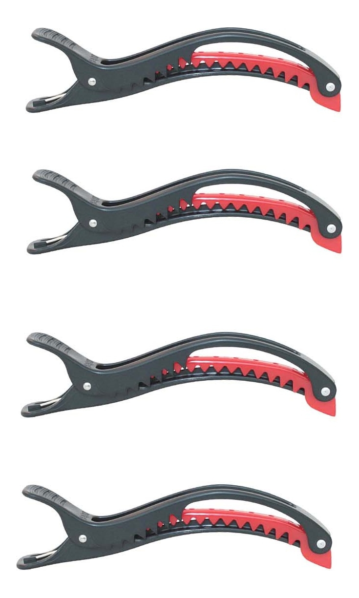 

Зажим для волос Penguin Clip 4шт: Black-Red, Зажим для волос Penguin Clip 4шт