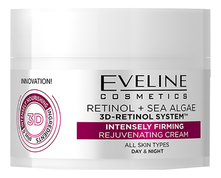 Eveline Омолаживающий крем интенсивный лифтинг для лица Retinol + Sea Algae 3D-Retinol System 50мл