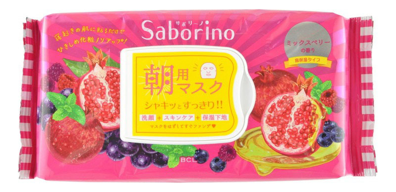 

Маска-салфетка для утреннего ухода за лицом Антивозрастная Saborino Morning Facial Sheet Mask Moisture Reach 28шт