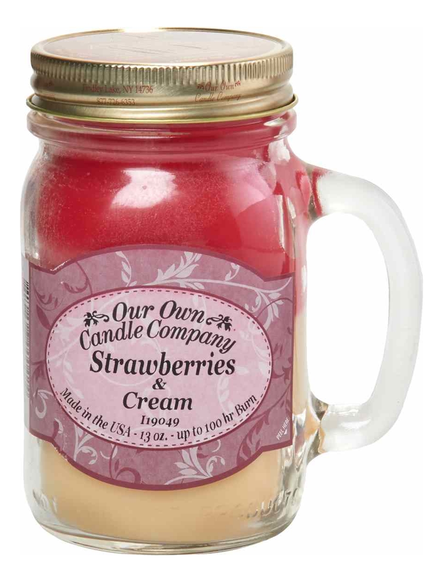 свеча momacandle свеча ароматическая strawberry Ароматическая свеча Strawberry Cream: Свеча 370г