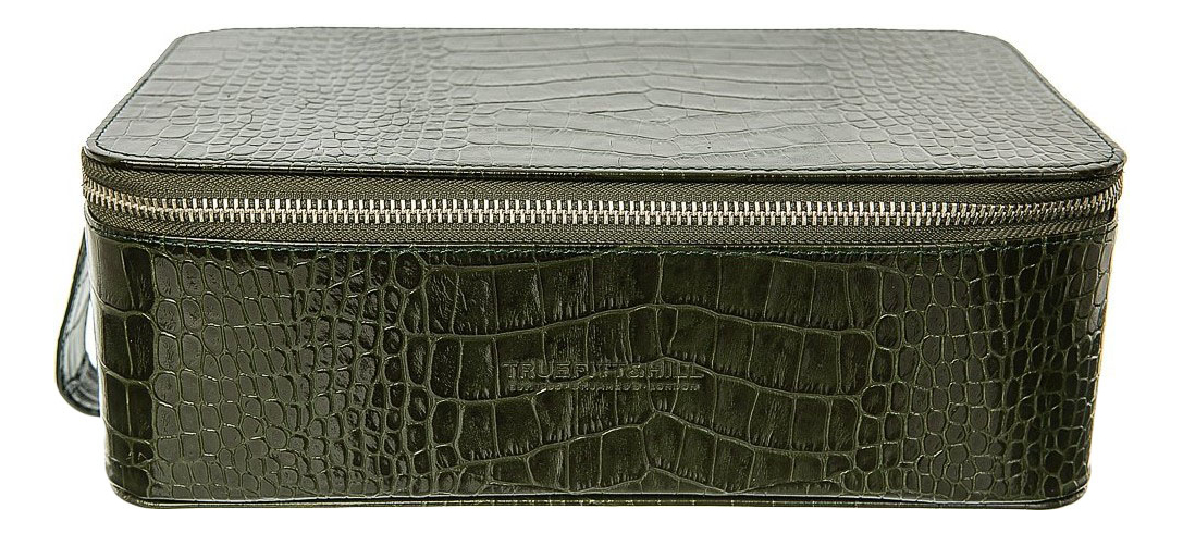 

Прямоугольная косметичка на молнии Regency Box Bag Green Crocodile
