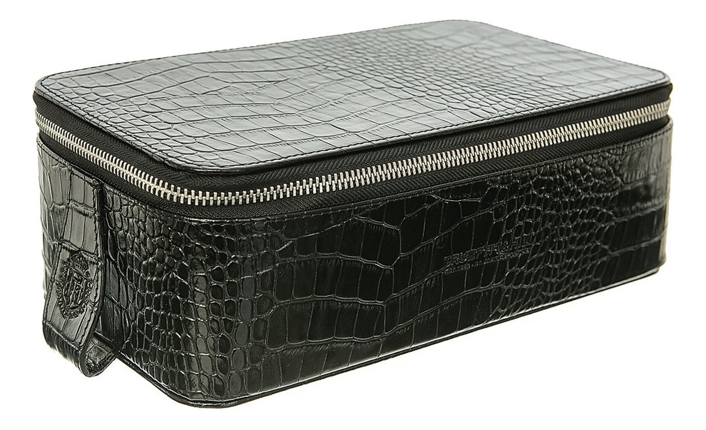 

Прямоугольная косметичка на молнии Regency Box Bag Black Crocodile