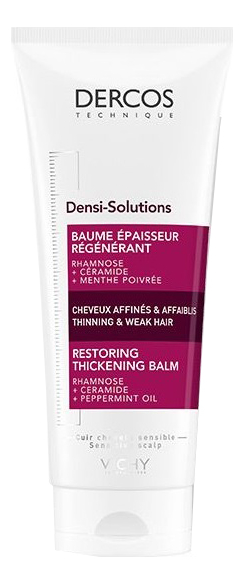 Восстанавливающий бальзам для истонченных и ослабленных волос Dercos Densi-Solutions 200мл vichy бальзам dercos densi solutions для истонченных волос 200 мл