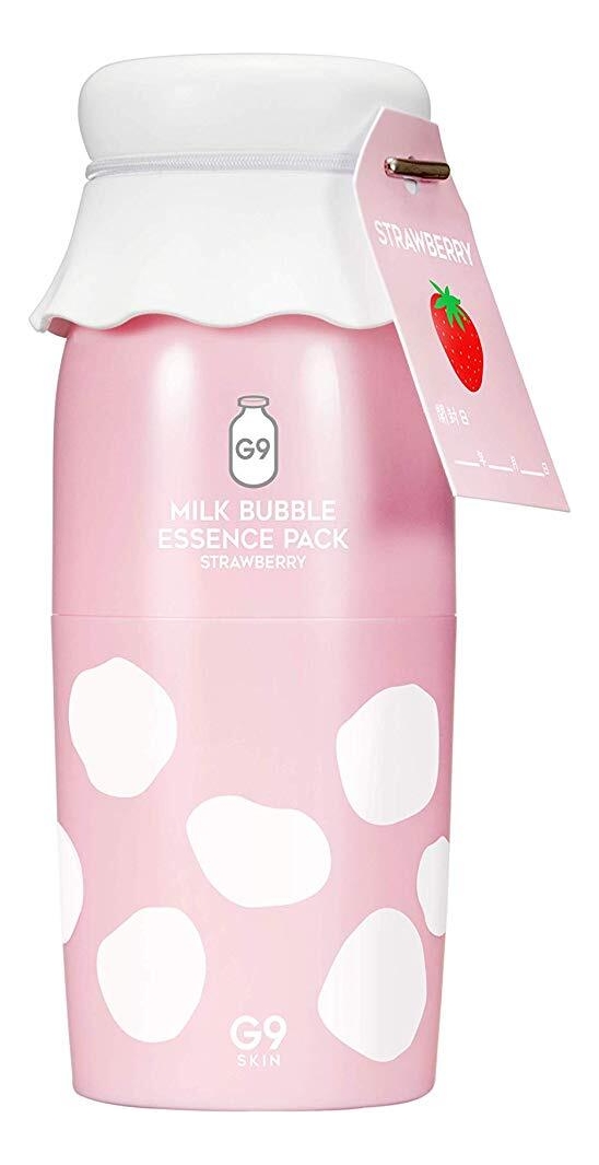 

Маска для лица кислородная G9 Skin Milk Bubble Essence Pack Strawberry 50мл