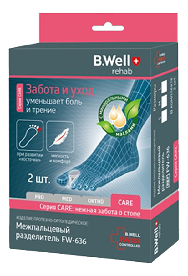 

Межпальцевый разделитель Care FW-636 (размер М, 2шт)