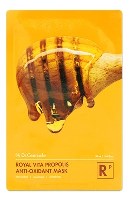 

Тканевая маска для лица с экстрактом прополиса Royal Vita Propolis Antioxidant Mask 30мл: Маска 10шт, Тканевая маска для лица с экстрактом прополиса Royal Vita Propolis Antioxidant Mask 30мл