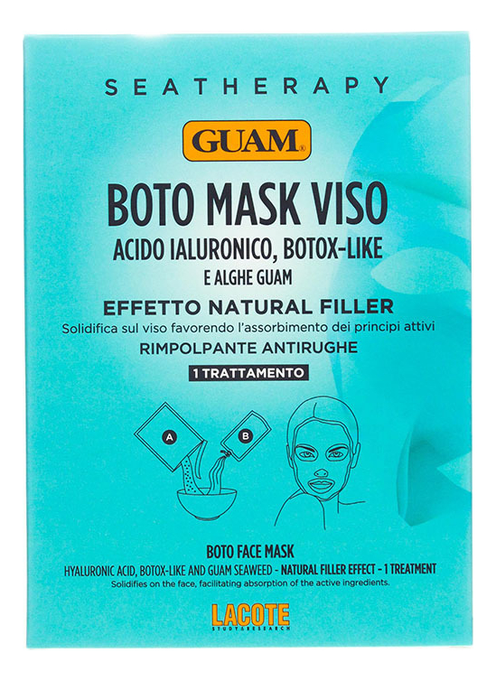 Маска для лица с гиалуроновой кислотой и водорослями Seatherapy Boto Mask Viso: Маска 1шт