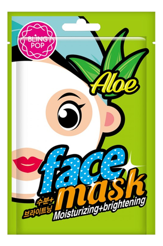 Тканевая маска для лица с экстрактом алоэ Aloe Moisturizing & Brightening Mask: Маска 20мл